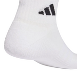 Adidas Adults Socks 3 Pack Cushioned Essential Ankle White/White/Black
