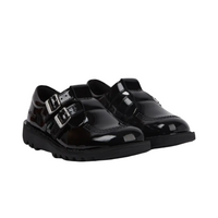 Kickers Womens Shoe Kick T Double Patent Leather Black