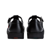Kickers Youth Girls Kick T-Bar Leather Black