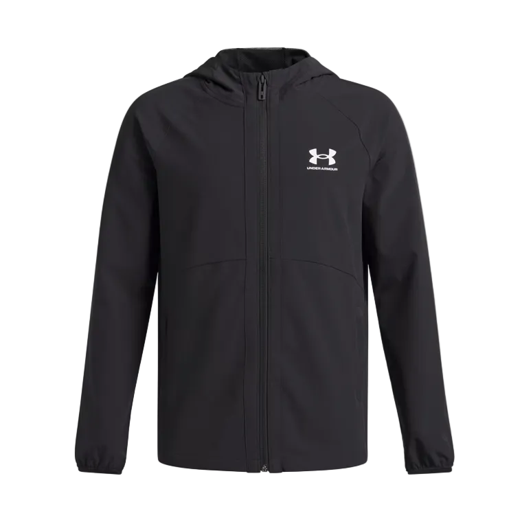 Under Armour boys' black and white jacket with zip