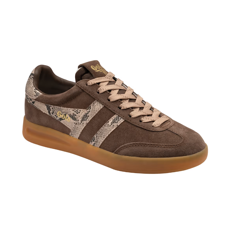 Gola women's brown snake-print trainer