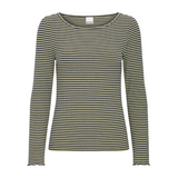 Ichi Womens T-Shirt Cella Long Sleeve Leek Green