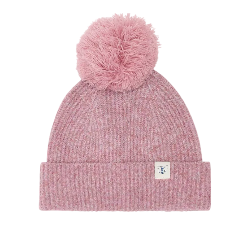 Lighthouse women's bobble hat in wild rose pink