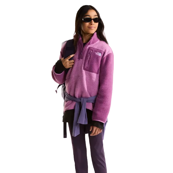 The North Face Yumiori girls' hushed lavender quarter-zip fleece