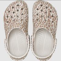 Crocs Womens Classic Pop Animal Clog Cocoa Creme