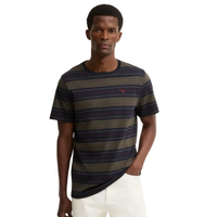 Barbour Tartham men's dark navy striped t-shirt