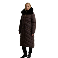 Barbour International Cyrus women's bark and mushroom longline puffer jacket