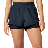 Brooks Dash women's black 2-in-1 running shorts
