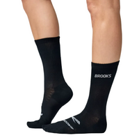 Brooks Run-In black crew socks, three pack