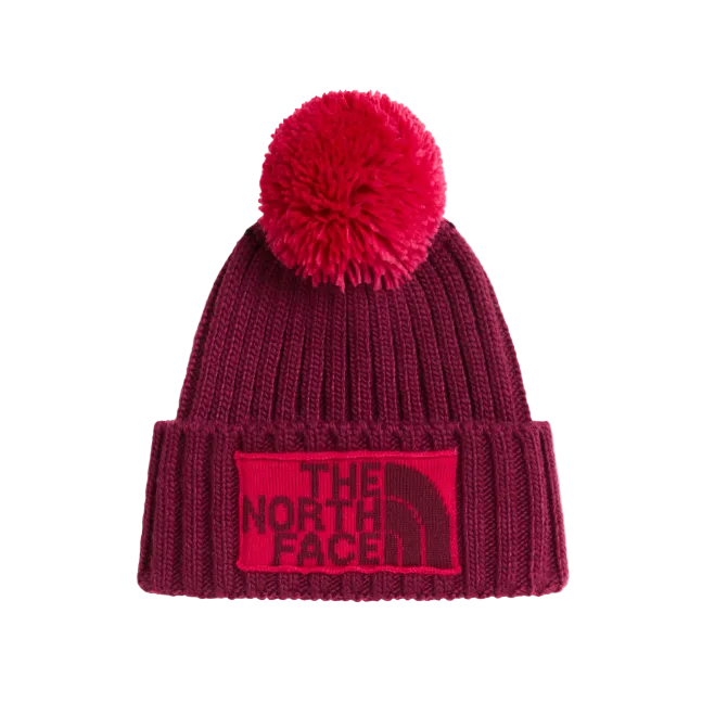 North Face Heritage Ski Tuke Beanie Burgundy Crush