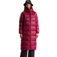 The North Face Women's Hydrenalite City Long Down Hooded Parka Burgundy Crush
