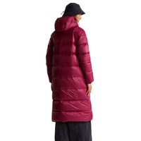 The North Face Women's Hydrenalite City Long Down Hooded Parka Burgundy Crush