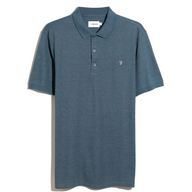 Farah Mens Polo Shirt Hudson Prussian Blue =