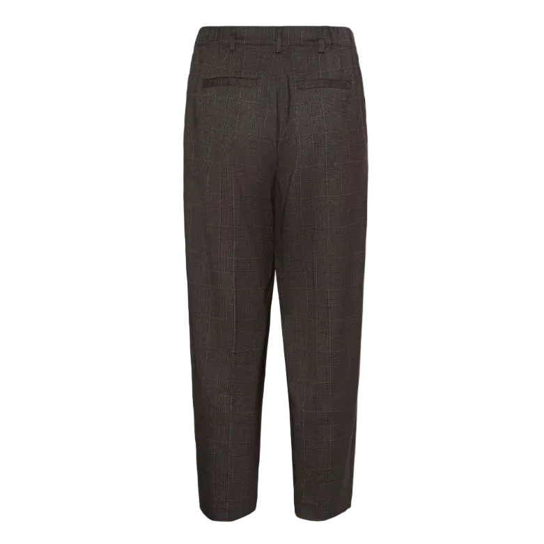 Kaffe Womens Pant Lenora 7/8 Dark Grey Check