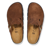 Birkenstock Womens Clog Boston Chunky Dark Tea/Black