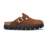 Birkenstock Womens Clog Boston Chunky Dark Tea/Black