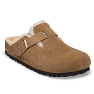 Birkenstock Womens Clog Boston VL Shearling Dark Tea