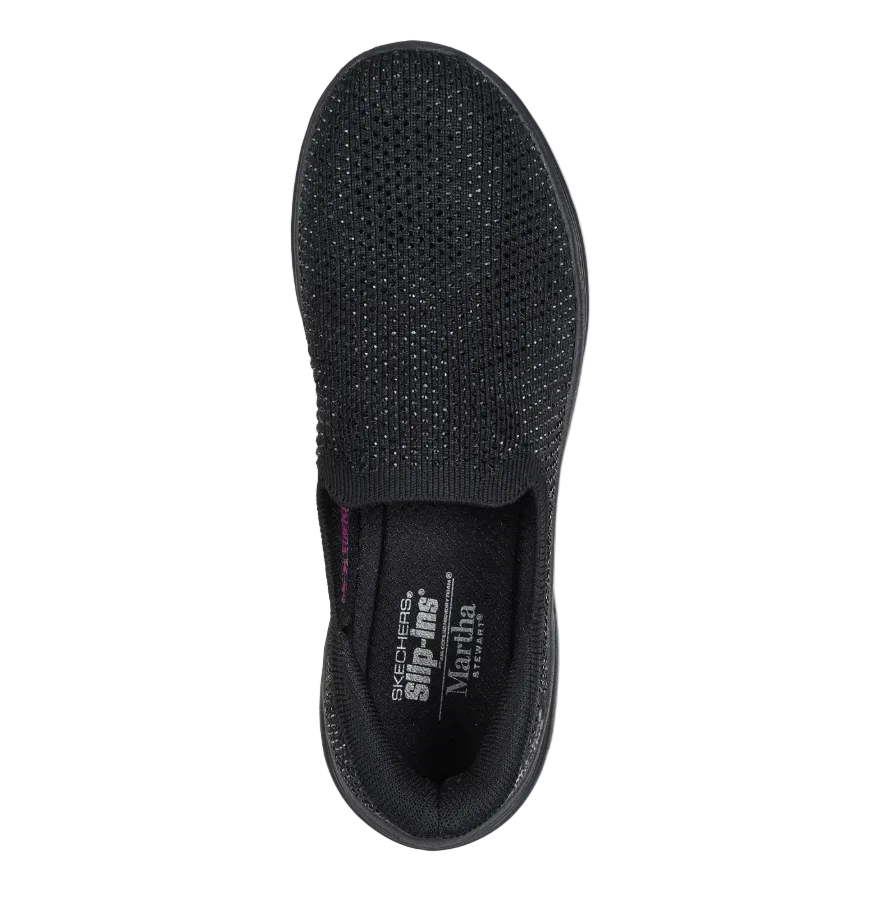 Skechers women's trainer bedford genuine gem black