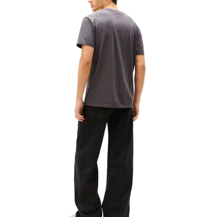 Tommy Jeans Mens Linear Logo Tee Washed Black