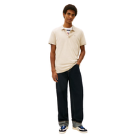 Tommy Jeans Mens Slim Placket Polo Gulf Sand