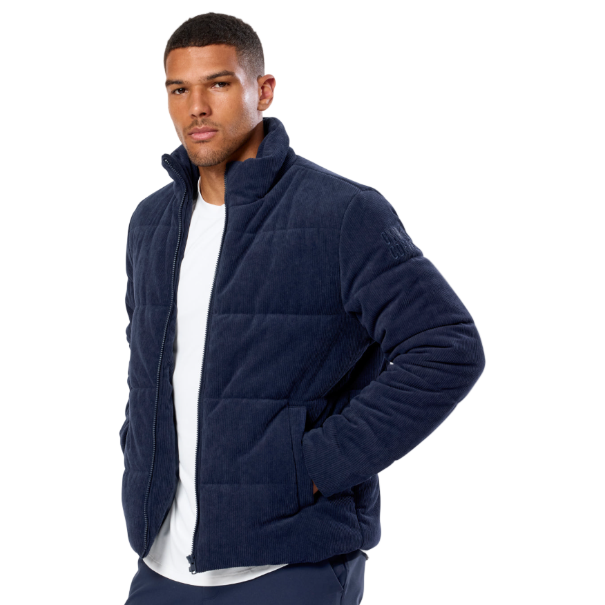 Gym+Coffee Unisex Cord Puffer Twilight Navy