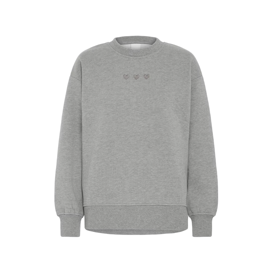 ICHI Womens IHOlinne Sweatshirt Grey Melange
