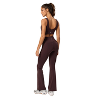 Gym+Coffee Womens Flares Soft Motion Mocha Bean