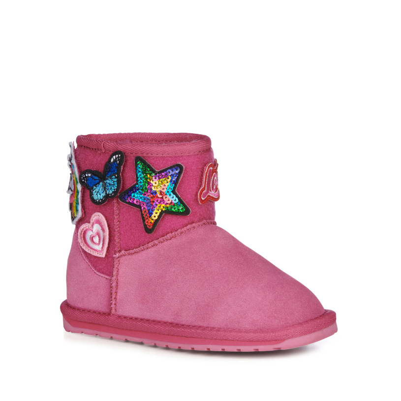 Emu kids' pink suede boot