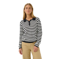 Part Two Womens Zaria Pullover Dark Navy Stripe
