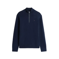 Tommy Jeans Mens 1/4 Zip Sweater Dark Night Navy
