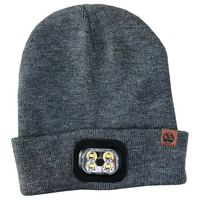 Six Peaks grey LED lighted beanie hat