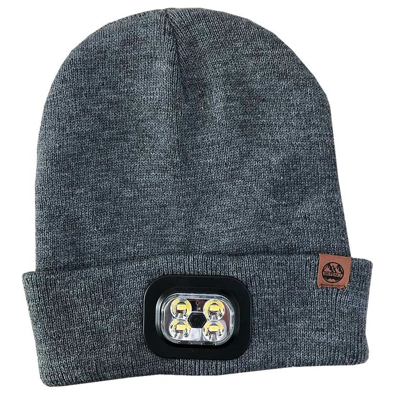 Six Peaks grey LED lighted beanie hat
