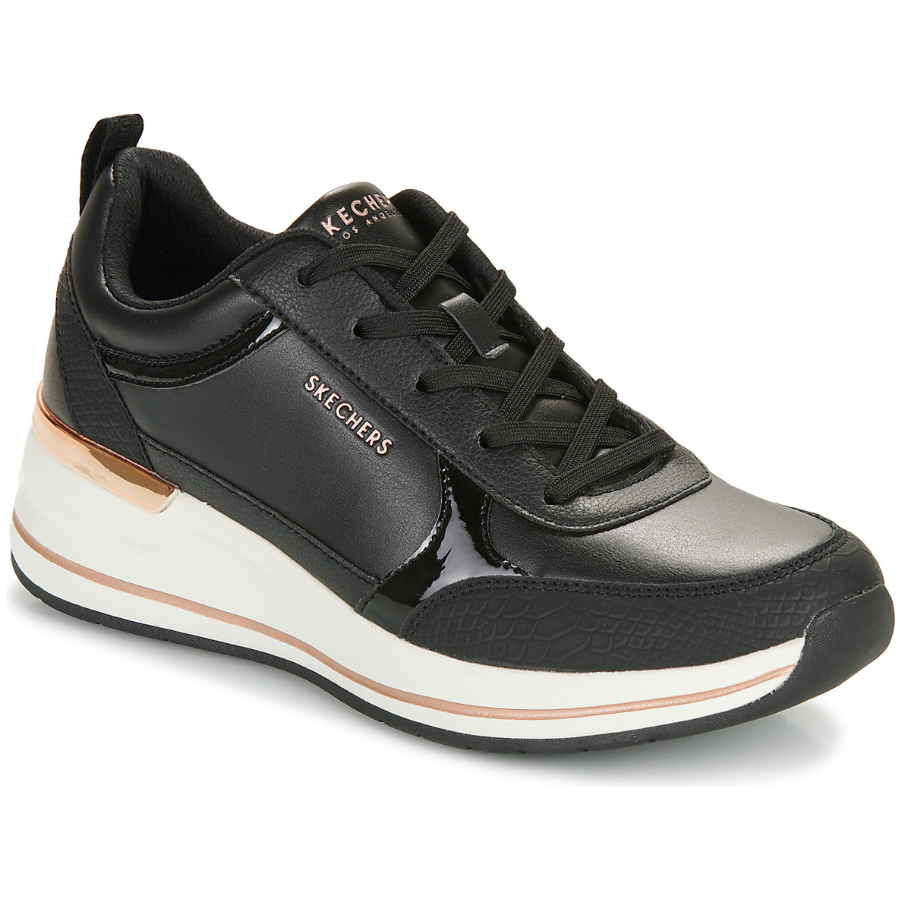 Skechers Womens Trainer Billion 2 Fine Shine Black