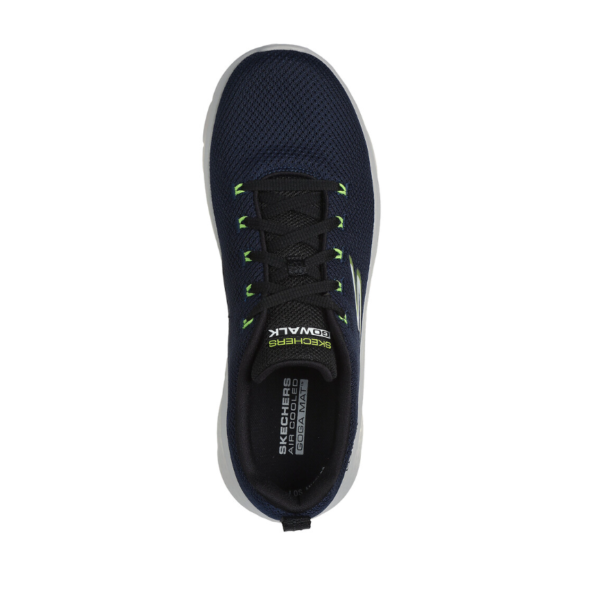 Skechers Mens Trainer Go Walk Flex Vespid Navy Lime Donaghys
