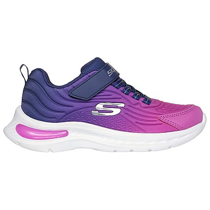 Skechers Girls Trainer Jumpsters Tech Navy Purple Donaghys