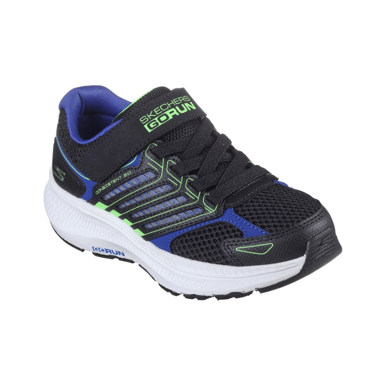 Skechers Boys Trainer Go Run Consistent 2.0 Black Blue Lime