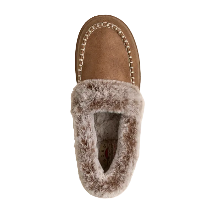 Skechers Womens Slipper BOBS Cozy Kiss - Snug Stitch Chestnut