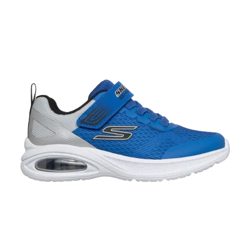 Skechers Microspec Max Advance boys' blue and silver trainer