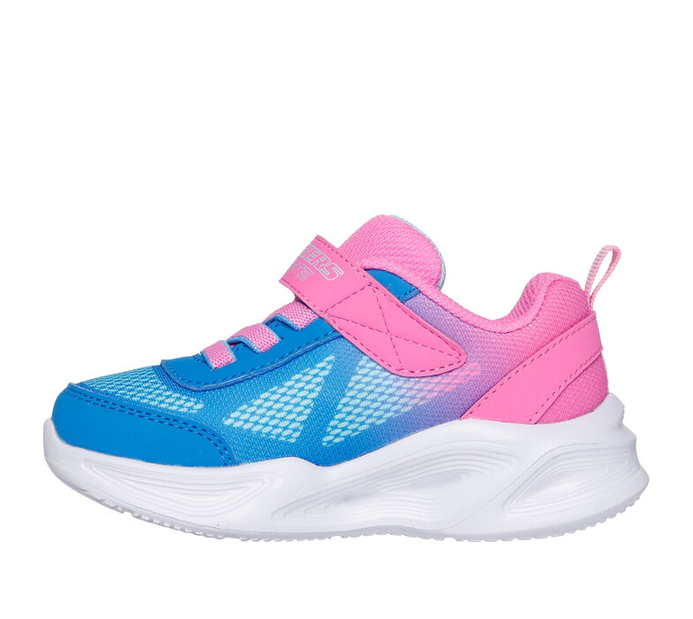 Skechers Girls Trainers S Lights sola Glow Ombre Deluxe Hot Pink Blue Donaghys