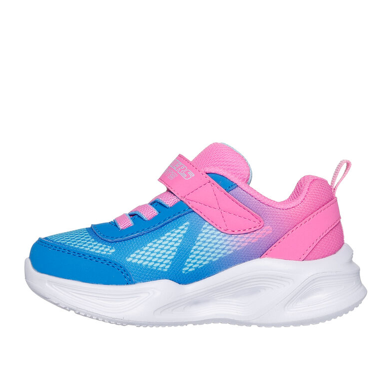 Skechers Girls Trainers S Lights sola Glow Ombre Deluxe Hot Pink Blue Donaghys
