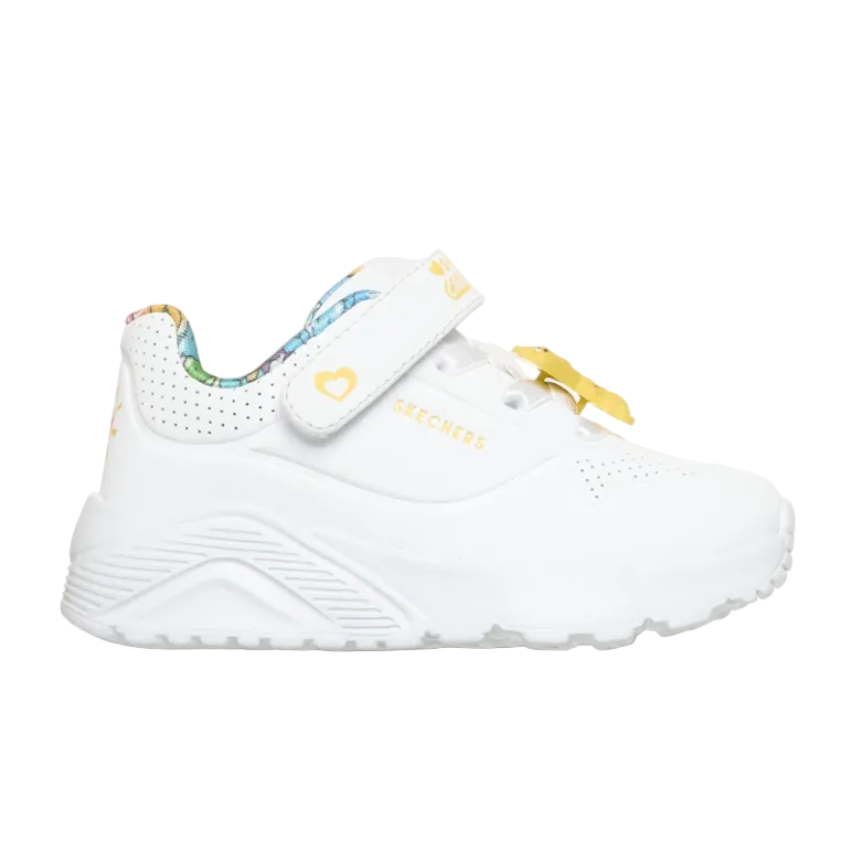 Skechers Girls Trainer Care Bears Uno Lite - Bear Spirit White