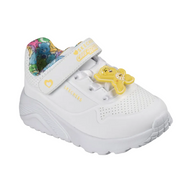 Skechers Girls Trainer Care Bears Uno Lite - Bear Spirit White
