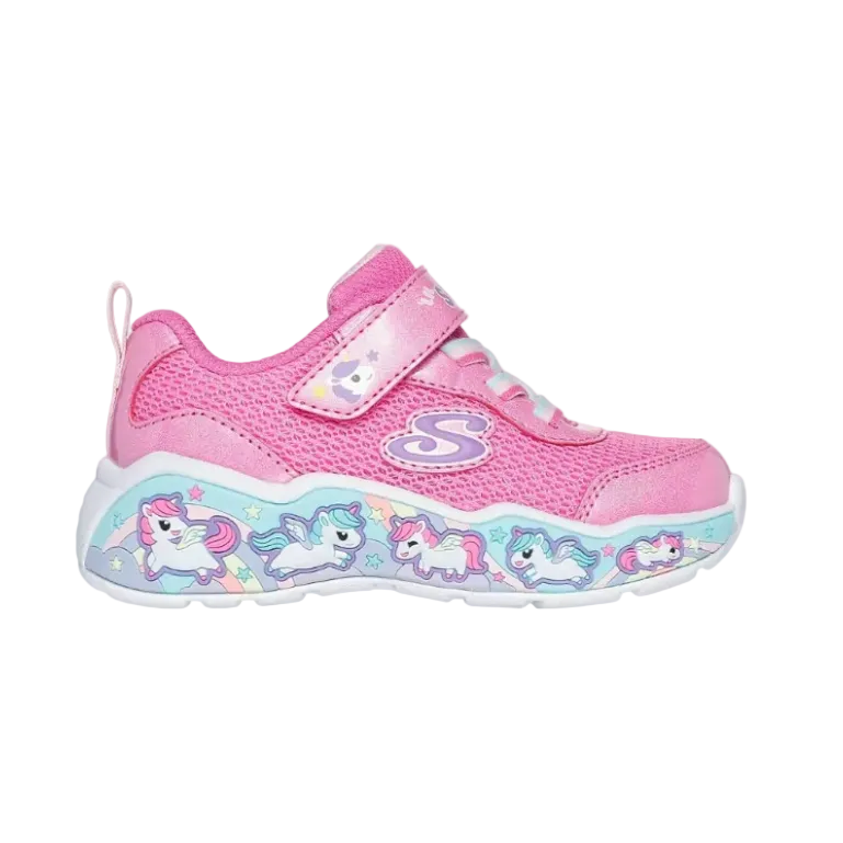 Skechers Play Scene girls' pink and lavender trainer