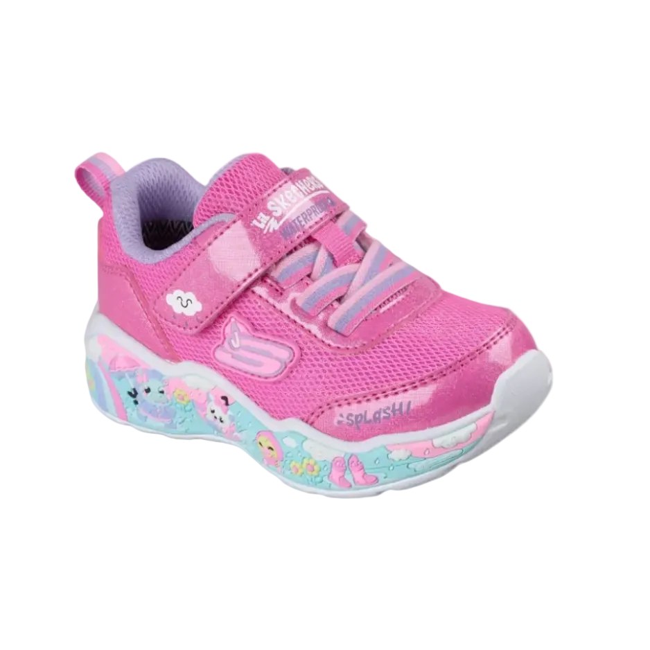 Skechers Girls Trainer Play Scene Shimmer Splash Pink/Lavender