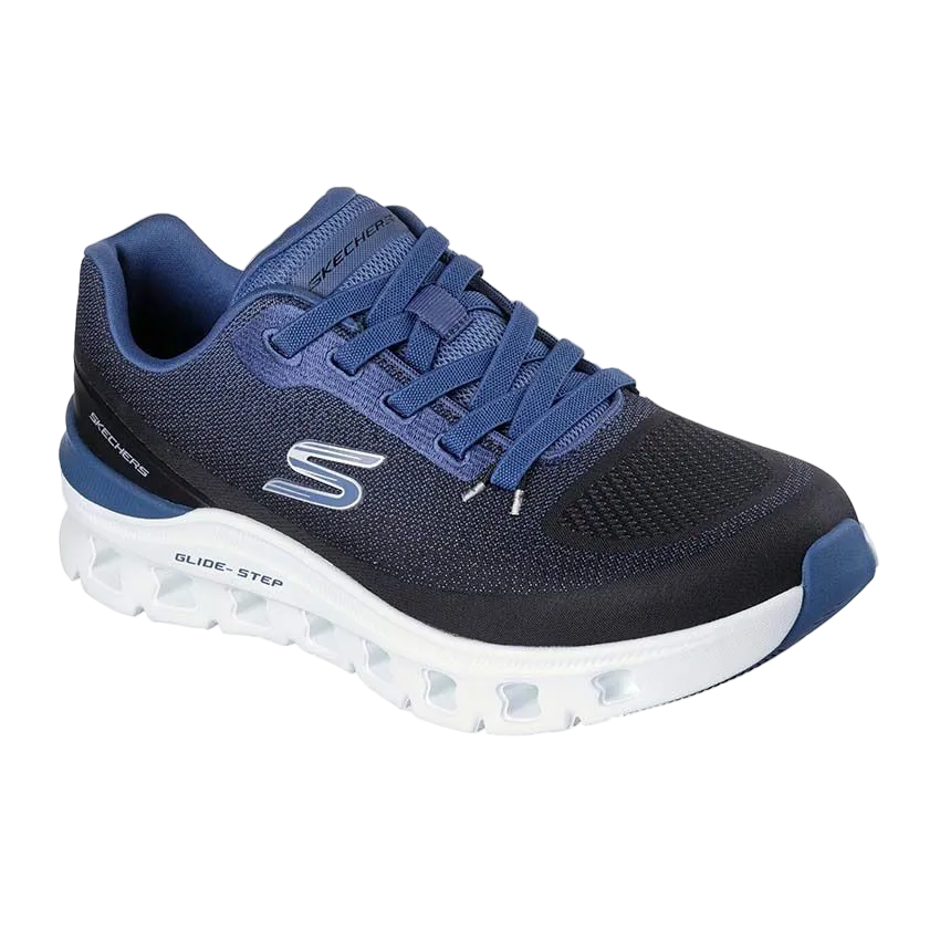 Skechers men's black and blue trainer