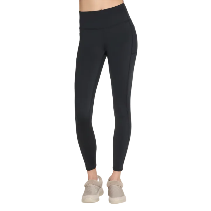 Skechers Go Flex women's black high-waisted fleece leggings