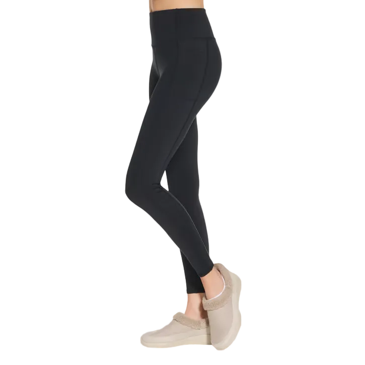 Skechers Go Flex women's black high-waisted fleece leggings