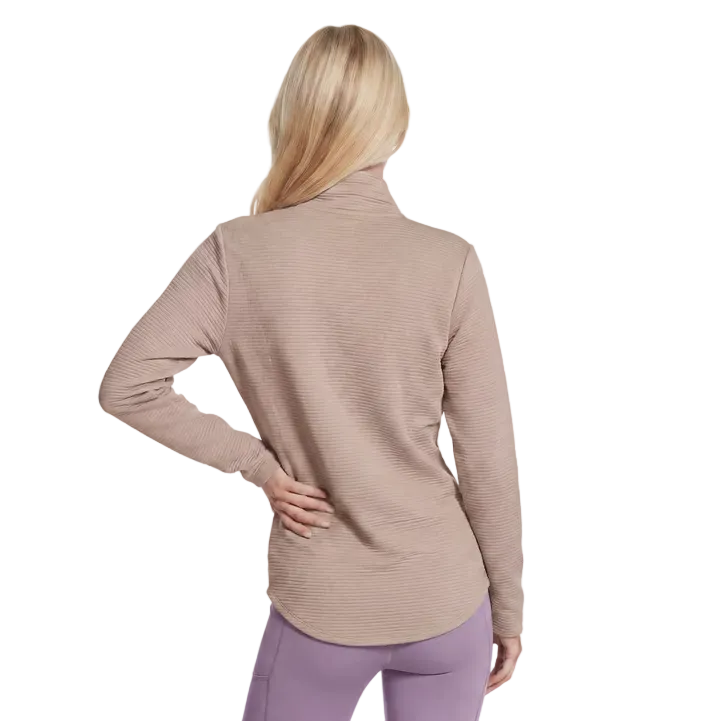Skechers Go Walk Shine women's taupe full-zip track jacket