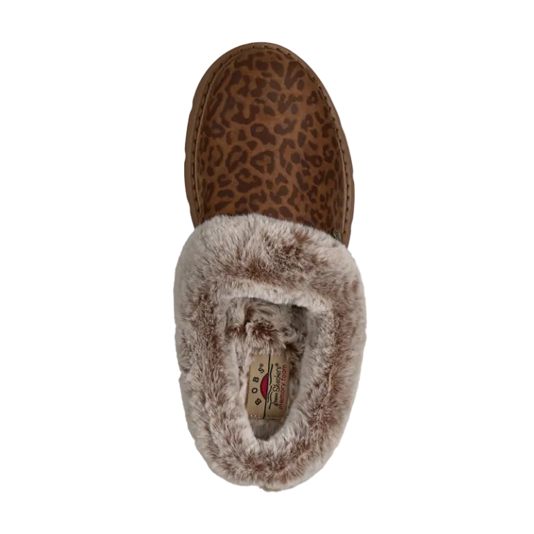 Skechers Womens Slipper BOBS Keepsakes Lite - Cozy Blend Leopard