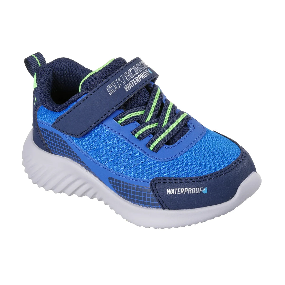 Skechers boys' navy and blue lace-up trainer